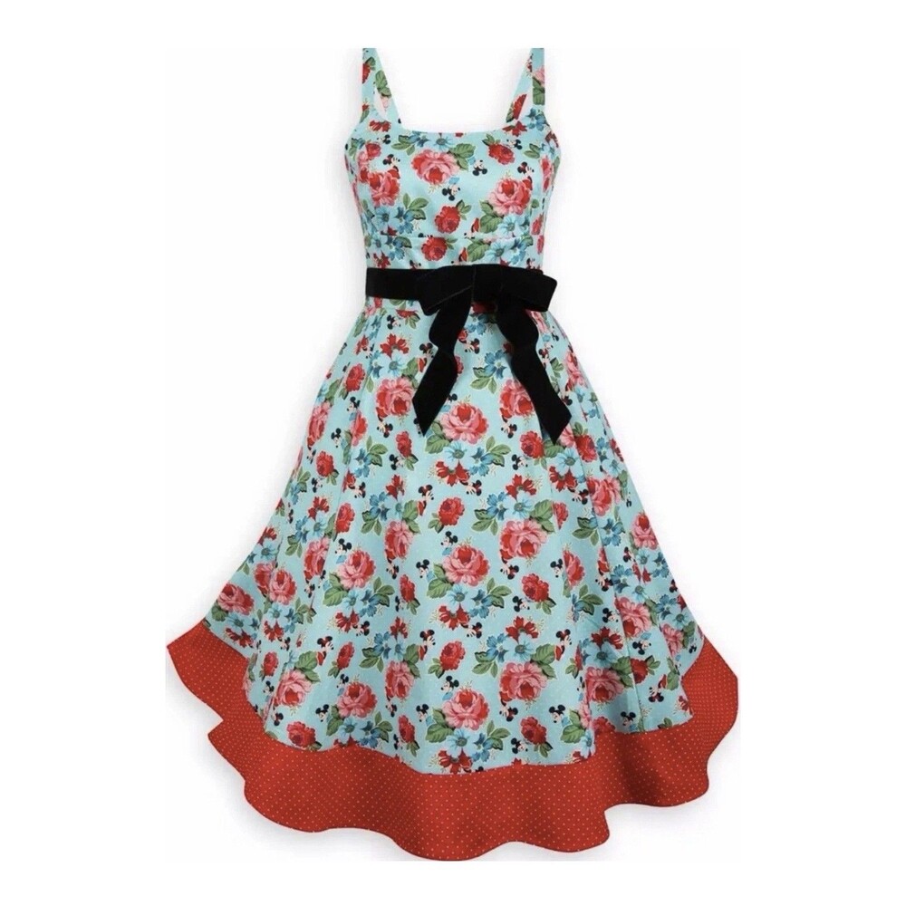 Disney Parks The Dress Shop Mickey and Minnie Mouse Floral Dress XL